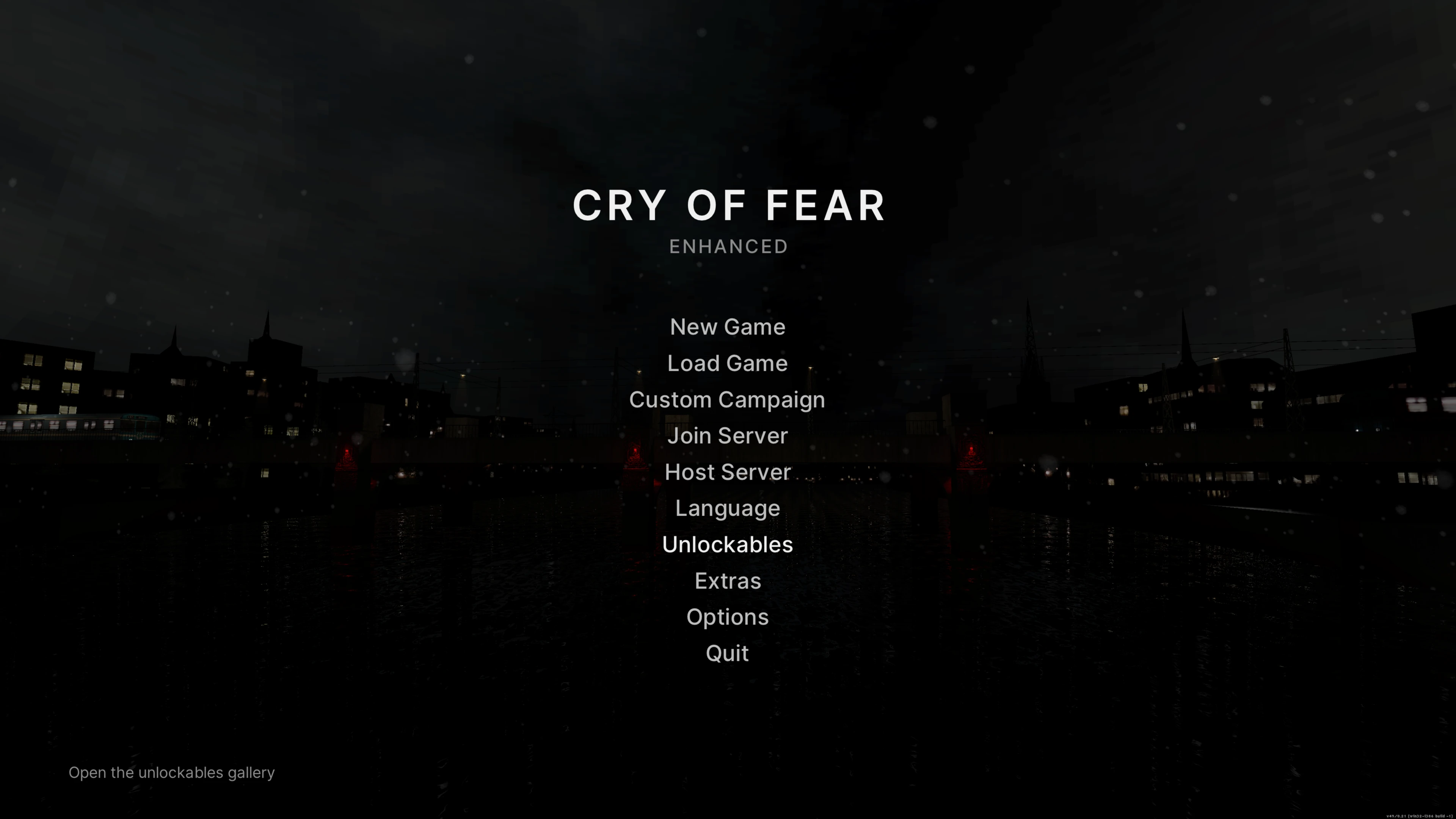 Cry of Fear: Enhanced menu screenshot 1